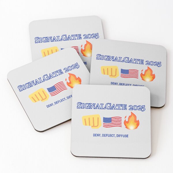 Item preview, SignalGate 2025 Emojis : Deny, Deflect, Diffuse designed and sold by TRVLR Designs.