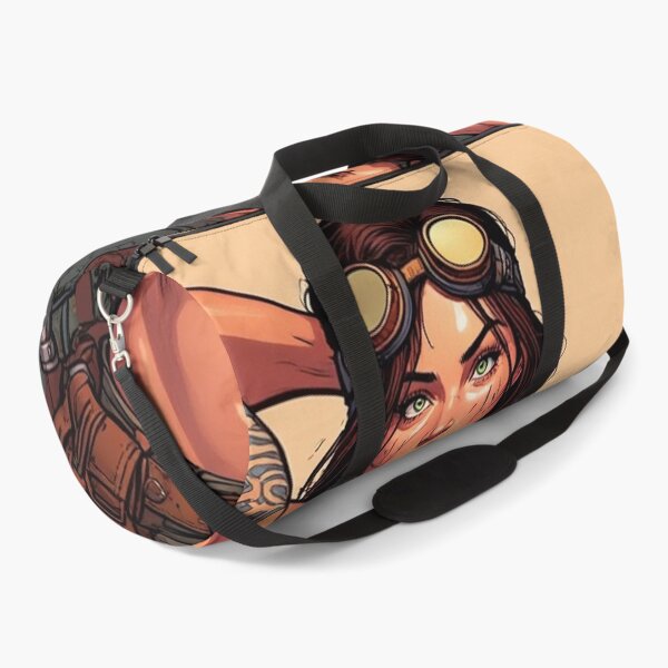 Item preview,  Steampunk Girl with gun wearing a leather vest on a detailed industrial background designed and sold by Vintage Designs +.