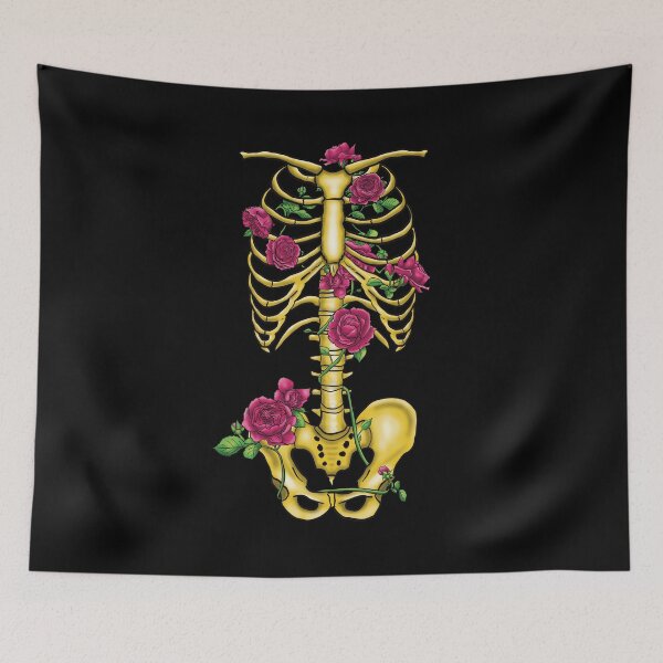 Item preview, Gold Skeleton with Roses, Anatomy Teacher Gift, Nurse Gift, Med School Graduation Gift, Orthopedic Surgeon, Chiropractor designed and sold by mermaidronnie.