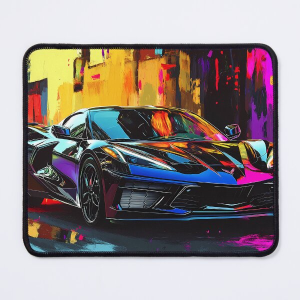 Item preview, Black Chevrolet Corvette Stingray C8 – Pop Art Edition designed and sold by AutoPopStudio.