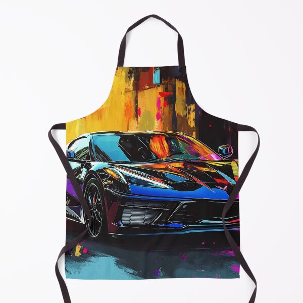 Item preview, Black Chevrolet Corvette Stingray C8 – Pop Art Edition designed and sold by AutoPopStudio.