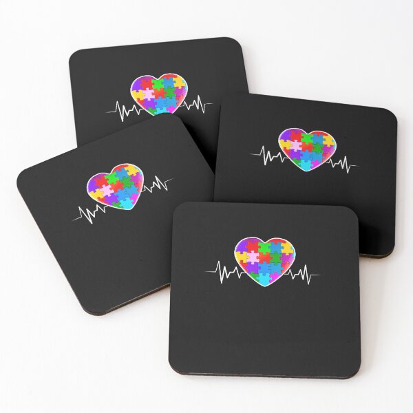 Item preview, Love Heart Puzzle Acceptance Awareness - Autism Heart Beat Kids Puzzle designed and sold by Run to Creations.