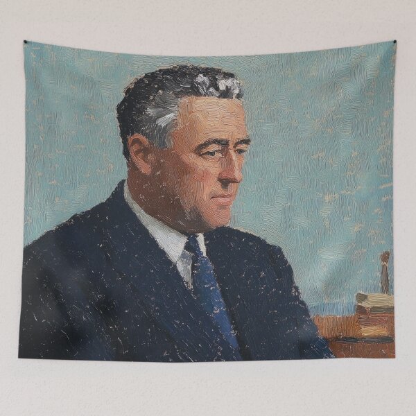 Item preview, Franklin D. Roosevelt | Post-impressionist painting style designed and sold by ComicsFactory.