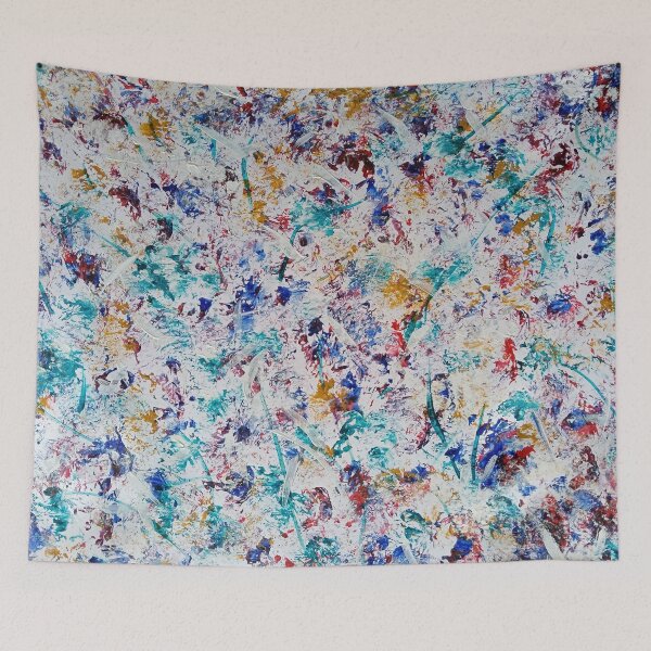 Item preview, Modern Abstract Brushstroke Pattern. Splatter Print. Multicolor Artistic Chaos.Vibrant Textured Painting.  designed and sold by IrinaBaranova.