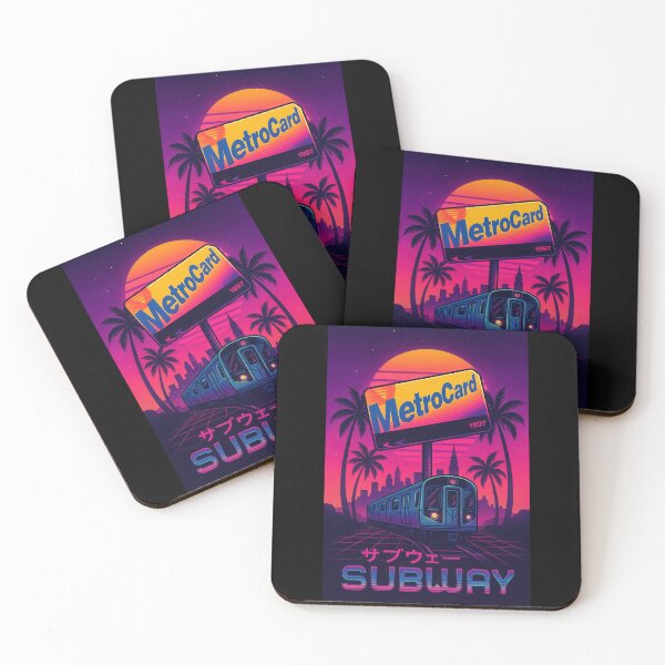 Item preview, Vaporwave NYC Subway – Retro MetroCard 1997 Aesthetic Design designed and sold by MayaDelaye.