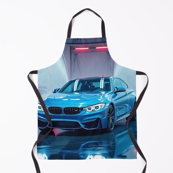 Item preview, Deportivo azul futurista en un garaje de alta tecnología – Arte digital designed and sold by FusionCipher.
