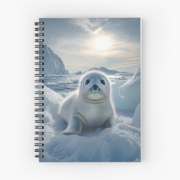 Item preview, Adorable seal pup in icy Antarctic landscape setting designed and sold by Artessie.