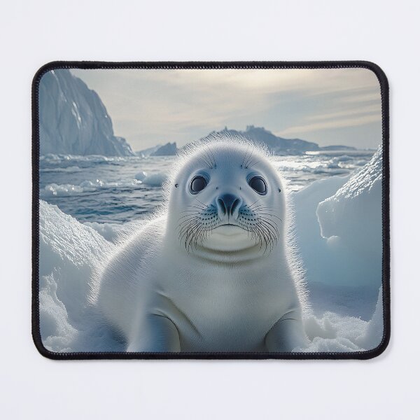 Item preview, Adorable seal pup in icy Antarctic landscape setting designed and sold by Artessie.