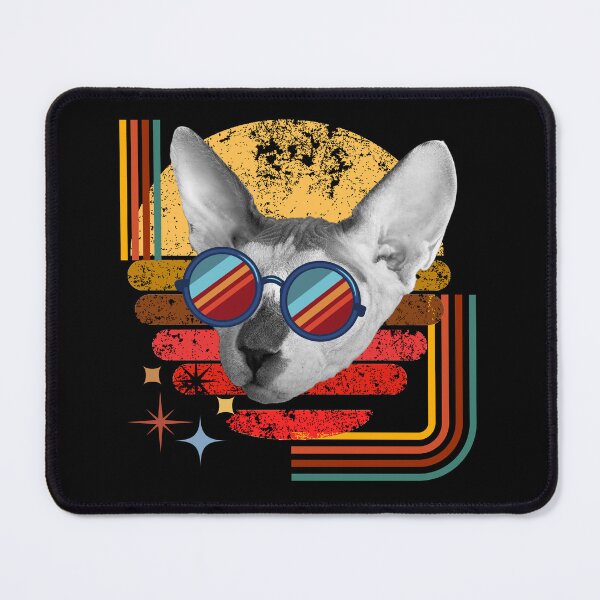 Item preview, Sphynx cat retro hippie designed and sold by OneMoreBrand.