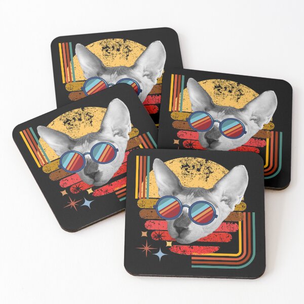 Item preview, Sphynx cat retro hippie designed and sold by OneMoreBrand.