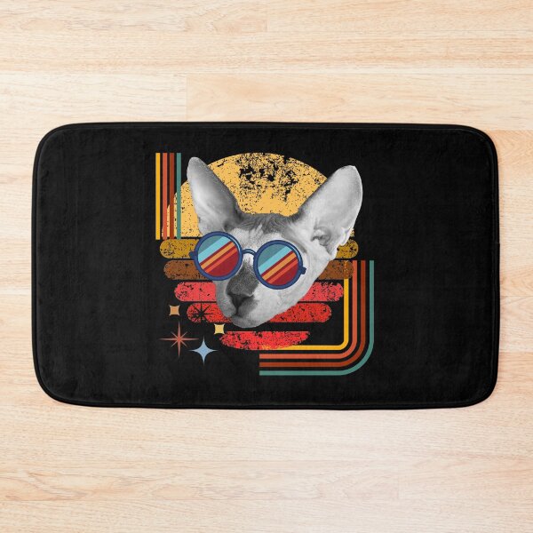 Item preview, Sphynx cat retro hippie designed and sold by OneMoreBrand.