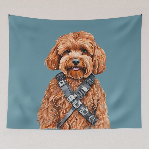 Item preview, Woolie Dood, Funny Doodle Dog Illustration  designed and sold by Happy Dog Doodles.