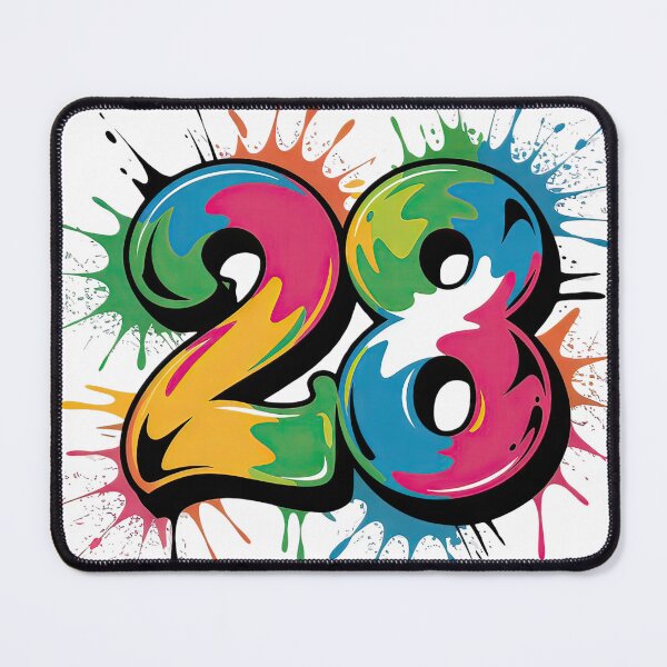 Item preview, Number 28 Graffiti Style – Wealth & Prosperity with a Bold Twist designed and sold by RvinJo8.