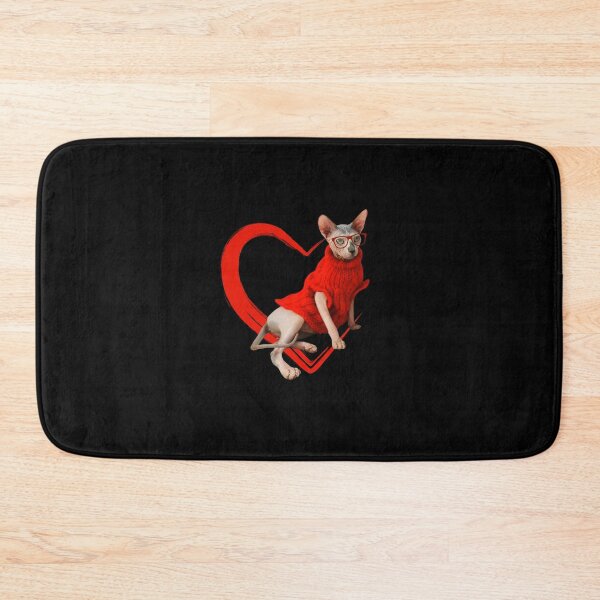 Item preview, Copy of Sphynx cat Lady in a heart with glasses on designed and sold by OneMoreBrand.