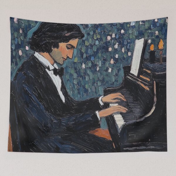 Item preview, Franz Liszt | Post-impressionist painting style designed and sold by ComicsFactory.