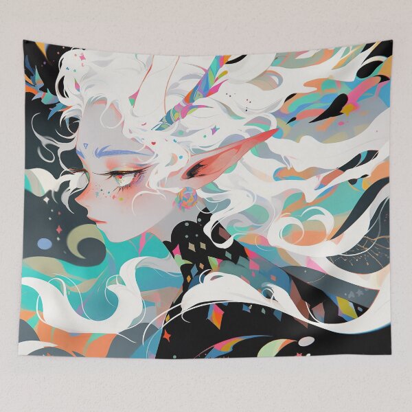 Item preview, Dreamy Surreal Elf Anime Girl designed and sold by bubblegoth.