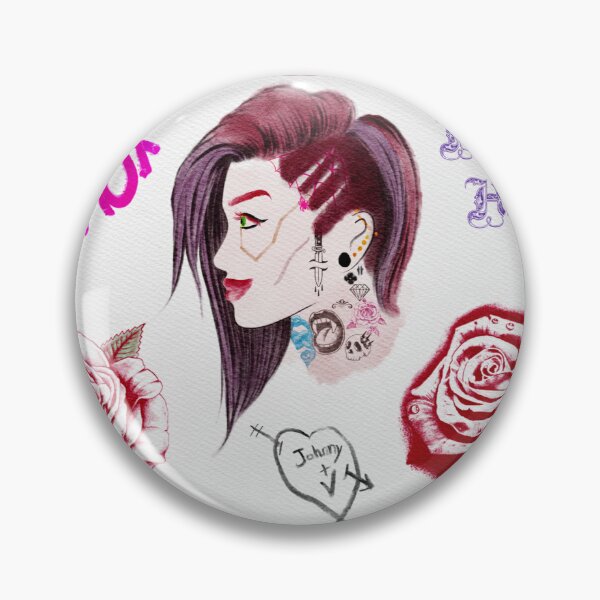 Artikelvorschau, Weibliches V-Tattoo-Flash-Blatt entworfen und verkauft von DamonJamesEnzoArt.