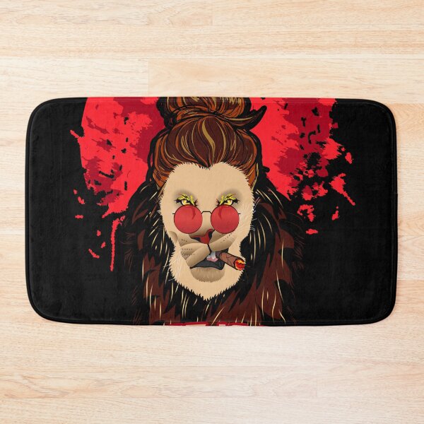 Item preview, Lion Strength Red Moon Motivational Quote designed and sold by Graphix King.