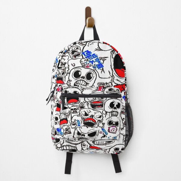 Item preview, Crazy cute funny faces and skulls in japan style manga anime ink drawing designed and sold by VonKalt.