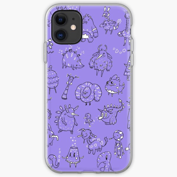 Random Creatures Phone Case - Violet iPhone Soft Case
