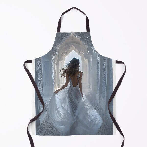 Item preview, Silhouette running in ornate white architectural hallway designed and sold by Artessie.