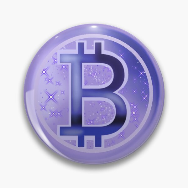 Item preview, Bitcoin symbol, silhouette art, Bitcoin money symbol, Bitcoin sign in purple with white stars designed and sold by katecheerycake.