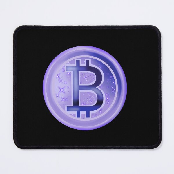 Item preview, Bitcoin symbol, silhouette art, Bitcoin money symbol, Bitcoin sign in purple with white stars designed and sold by katecheerycake.