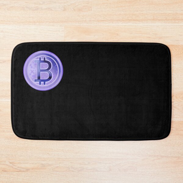 Item preview, Bitcoin symbol, silhouette art, Bitcoin money symbol, Bitcoin sign in purple with white stars designed and sold by katecheerycake.