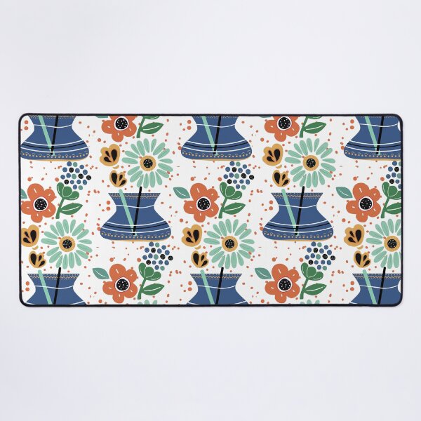 Item preview, decorative flowers pot with doted texture background designed and sold by adbrotherstudio.