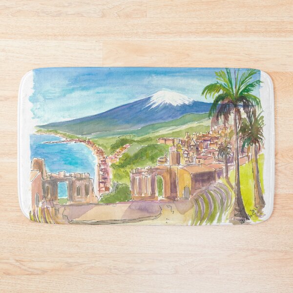 Item preview, Taormina Dreams with Etna Rising Over the Sea designed and sold by artshop77.