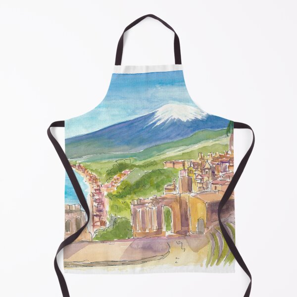 Item preview, Taormina Dreams with Etna Rising Over the Sea designed and sold by artshop77.