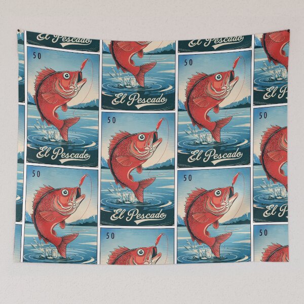 Item preview, El Pescado (The Fish) Lotería Card 50 designed and sold by matteflor.