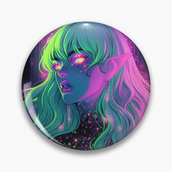 Item preview, Neon Witch Cathedral Fantasy Anime Girl designed and sold by bubblegoth.