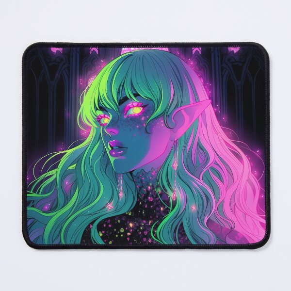 Item preview, Neon Witch Cathedral Fantasy Anime Girl designed and sold by bubblegoth.