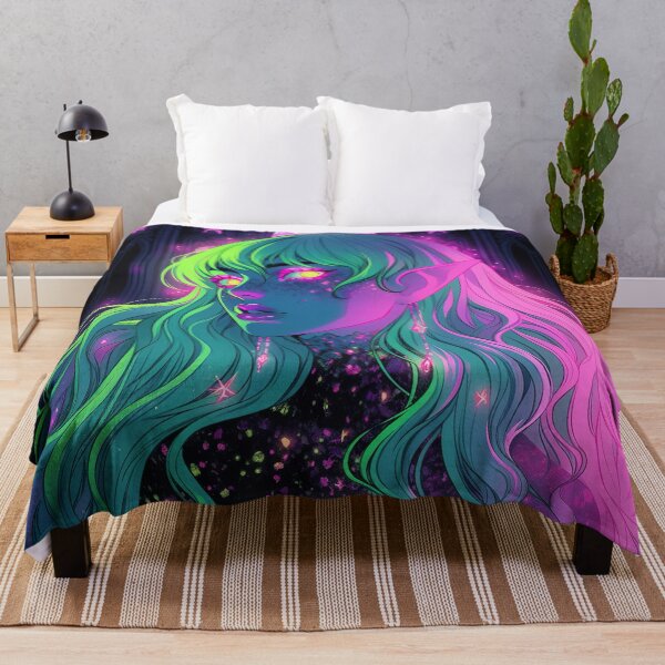 Item preview, Neon Witch Cathedral Fantasy Anime Girl designed and sold by bubblegoth.