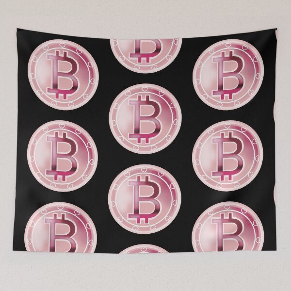 Item preview, Bitcoin symbol, silhouette art, Bitcoin money symbol, Bitcoin sign in pink designed and sold by katecheerycake.