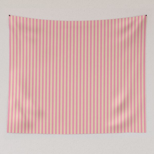 Item preview, Fine Stripes Narrow Vertical Stripe Pattern Pink Beige designed and sold by kierkegaard.