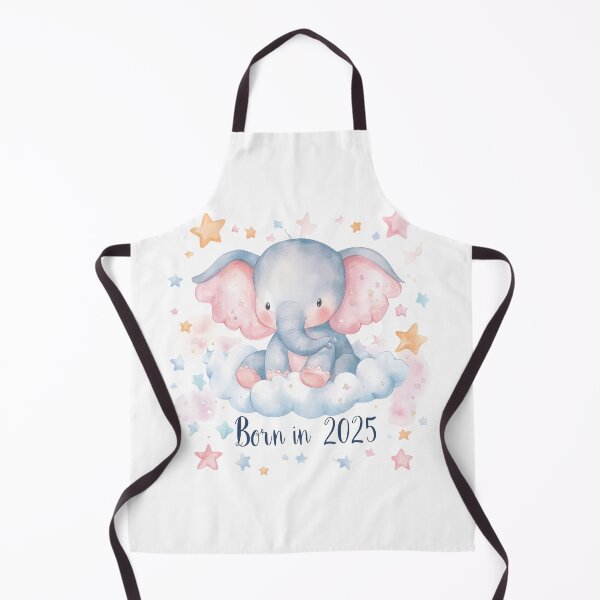 Item preview, Born in 2025 Baby Elephant - Watercolor Celebration Illustration designed and sold by ArtPetrenko90.
