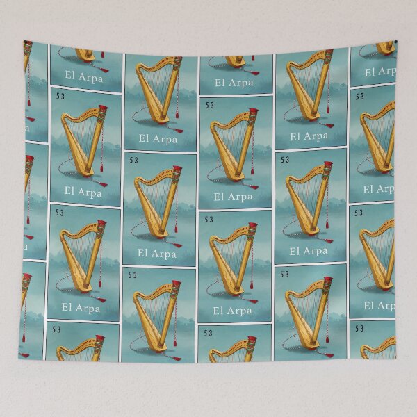 Item preview, El Arpa (The Harp) Lotería Card 53 designed and sold by matteflor.