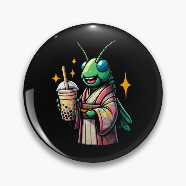 Item preview, Grasshopper Bubble Boba Tea Anime Cute Kawaii designed and sold by Artistoos.