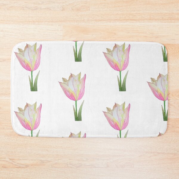 Item preview, single pink tulip flower watercolour  designed and sold by esvb.