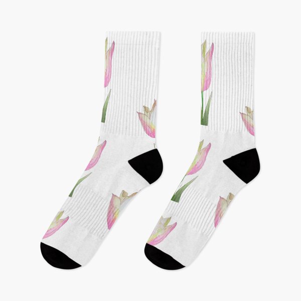 Aperçu de l'œuvre aquarelle d'une seule fleur de tulipe rose créée et vendue par esvb.