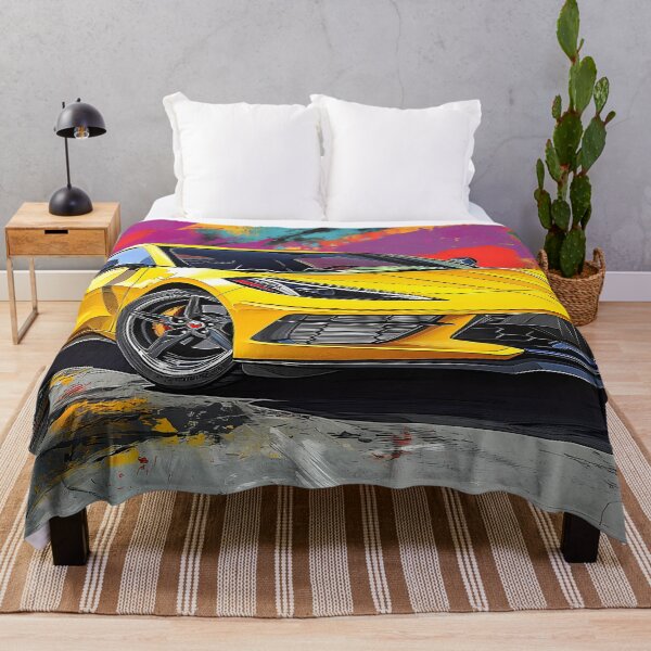 Item preview, Yellow Chevrolet Corvette Stingray C8 – Pop Art Edition V designed and sold by AutoPopStudio.