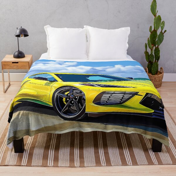 Item preview, Yellow Chevrolet Corvette Stingray C8 – Pop Art Edition VI designed and sold by AutoPopStudio.