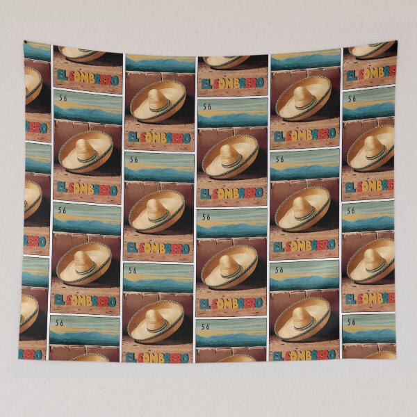 Item preview, El Sombrero (the hat) Lotería Card 56 designed and sold by matteflor.