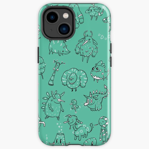 Random Creatures Phone Case - Teal iPhone Tough Case