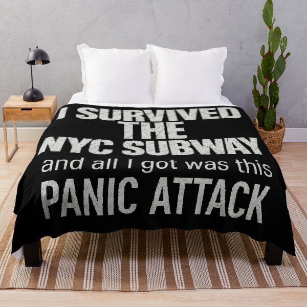 Item preview, I Survived the NYC Subway – Funny Panic Attack Typography T-Shirt Design designed and sold by MayaDelaye.