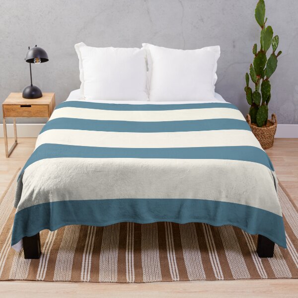 Item preview, Serene Striped – Cool Teal & Ivory White Coastal Minimalist designed and sold by The Cozy Stripe | Modern Textile Stories.