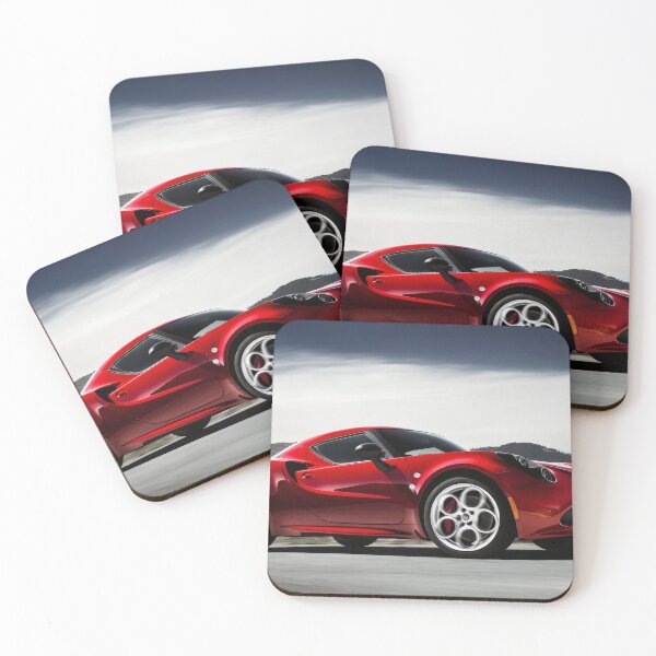 Item preview, Alfa Romeo 4C Coupe Poster – Red Italian Beauty designed and sold by AutoPopStudio.