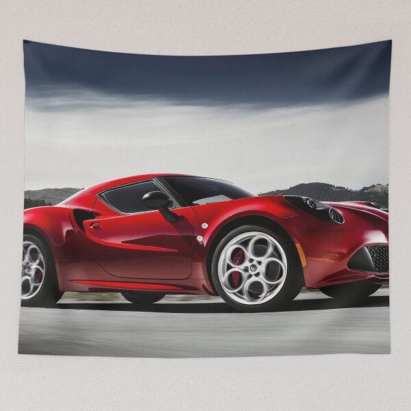 Item preview, Alfa Romeo 4C Coupe Poster – Red Italian Beauty designed and sold by AutoPopStudio.